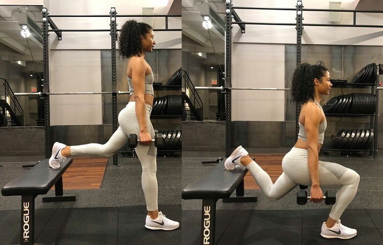 Weighted Bulgarian split squat