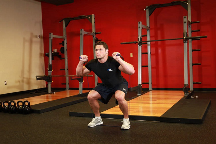 Banded front squat