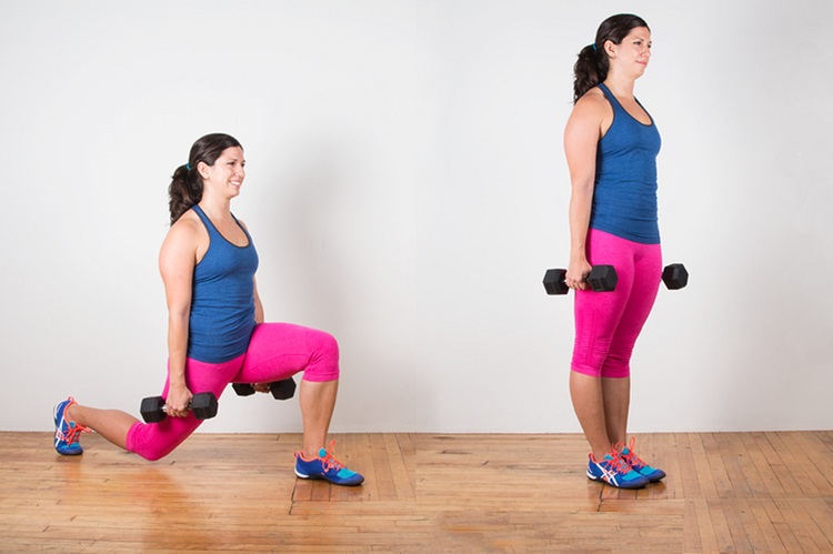 Dumbbell lunge