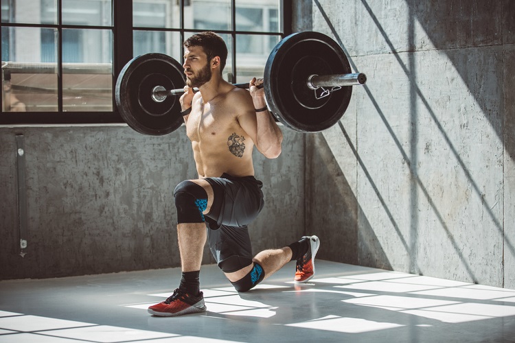 Barbell lunges