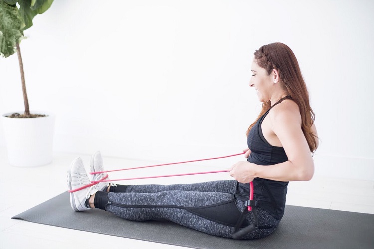 Resistance band row