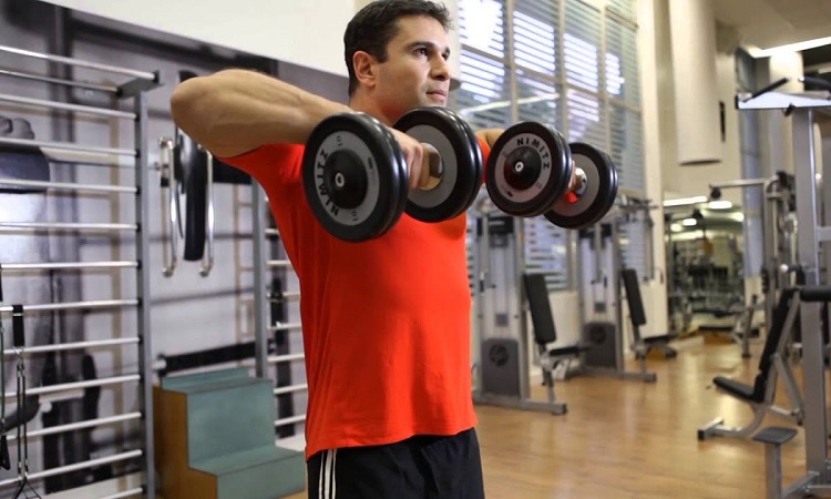 Dumbbell upright row
