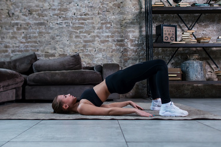 Glute bridge exercise