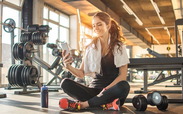 Phone at the gym