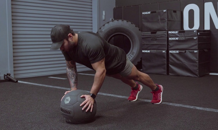 Medicine ball plank
