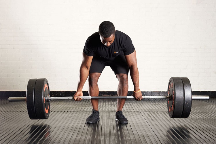Romanian deadlift setup