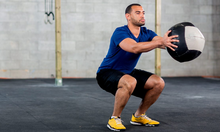 Medicine ball squat