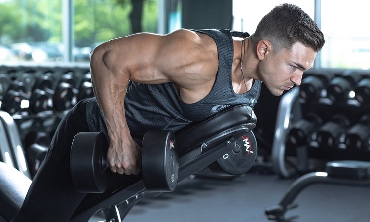 Dumbbell chest row