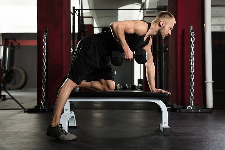 Single-arm dumbbell row